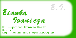 bianka ivanicza business card